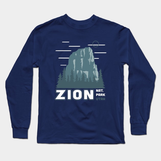 Zion National Park Design Long Sleeve T-Shirt by Terrybogard97